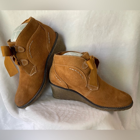 Marco Tozzi Women's Ankle Boots Lace-Up Tan Sz 39 - Picture 3 of 9